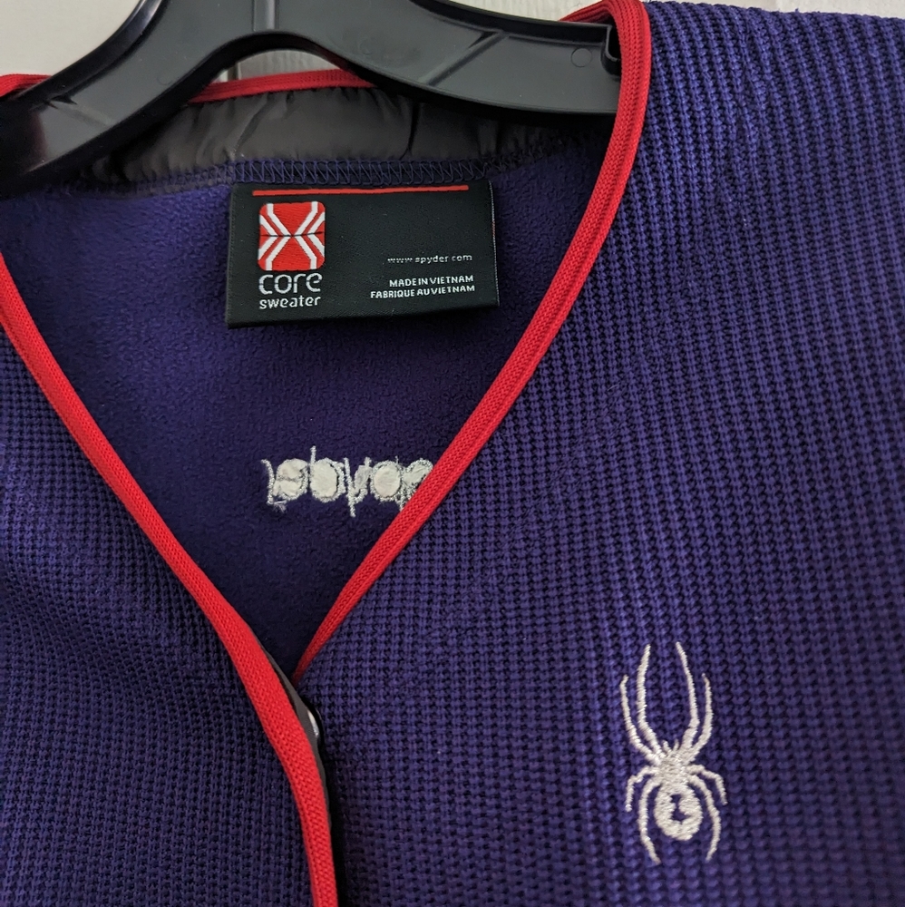 SPYDER Core Sweater Ribbed Snap Button Cardigan Jacket - Picture 3 of 5